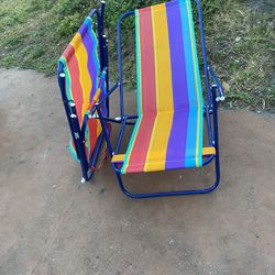2 Foldable Beach Chairs At 10 Dollar Each One