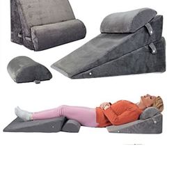 🛏️ For Sale: WDBBYL 4-Piece Adjustable Bed Wedge Pillow Set – 100% Memory Foam