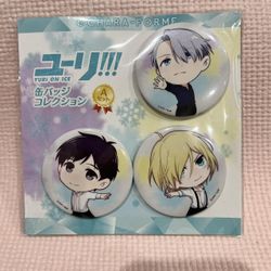 Yuri on ICE Anime Chibi Pin Can Badges New