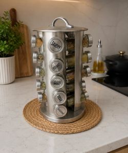 Spices, metal jar
