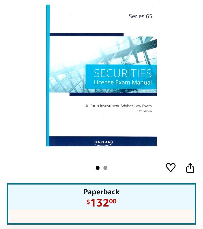 Kaplan Series 65 License Exam Manual, 11th Edition (Paperback): Comprehensive Securities Licensing Exam Manual