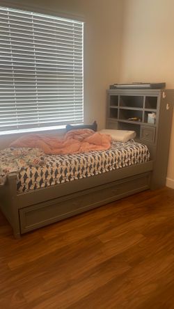 Bed frame with trundle