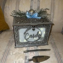 Wedding / Quinceañera Card Box & Cake Cutting Set