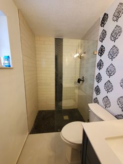 Shower glass panel