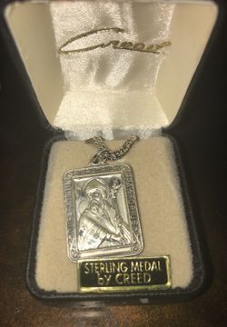 St. Patrick sterling medal with 24” chain