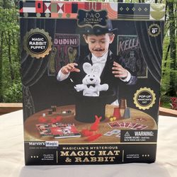 F.A.O Swchwarz Maggie Rabbit Puppet Pop Up Magicians Set