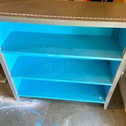 Well built, well loved solid wood bookcase - price firm