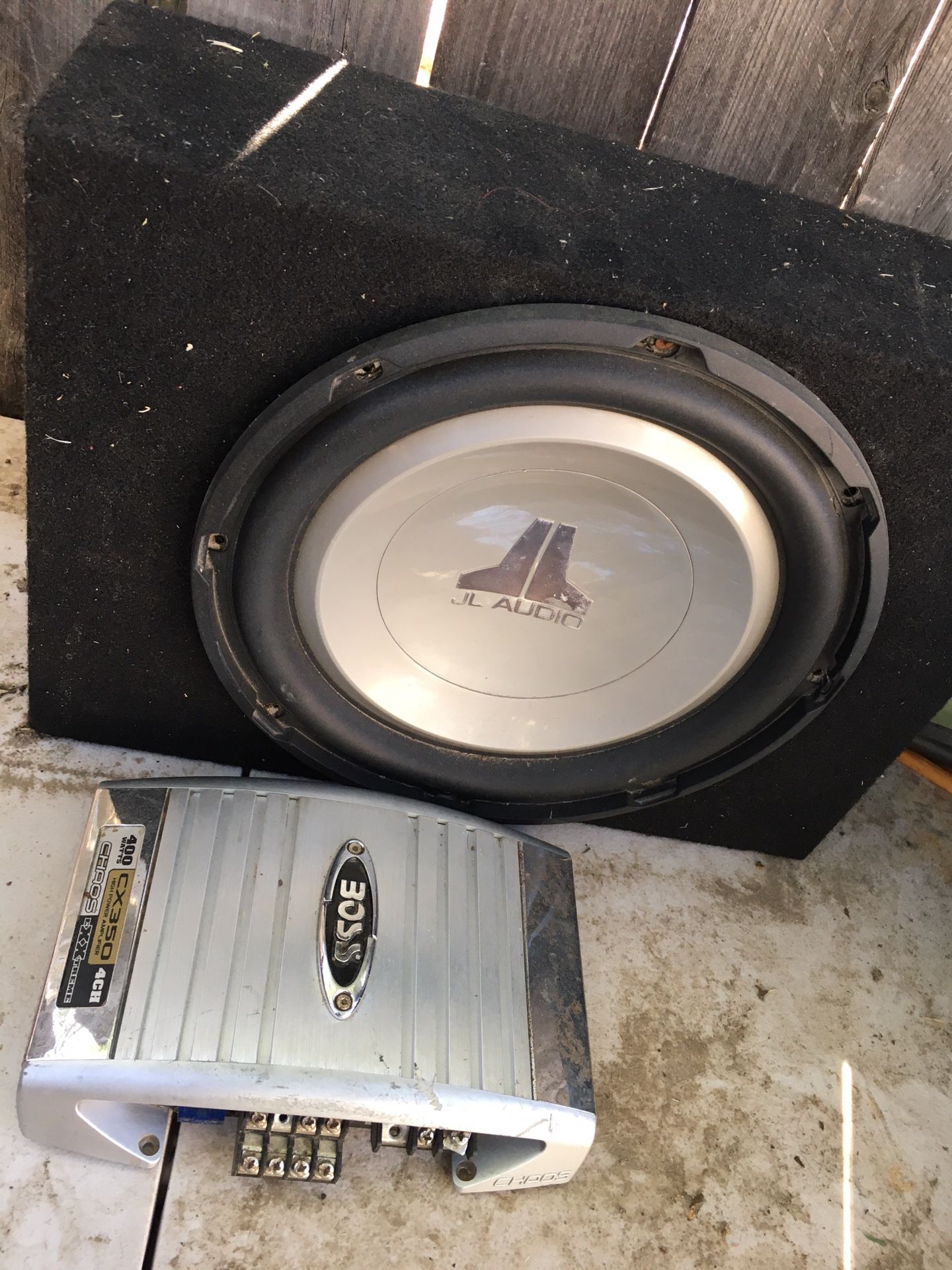 12W1v2.4a 12 inch subwoofer 🔊 and amplifier