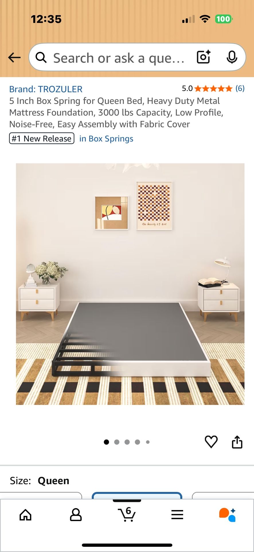 Metal Queen Size Box Spring 