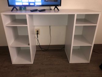 White Desk/ tv stand