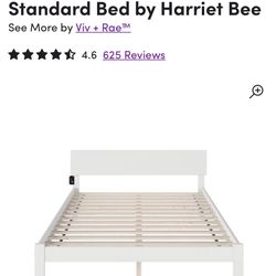 Twin Size Bed Frame, White 