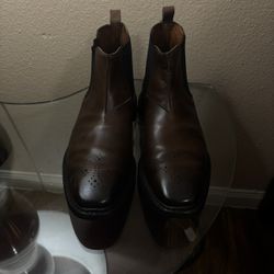 ALLEN EDMONDS BOOTS  SIZE 12  BROWN EXCELLENT CONDITION 