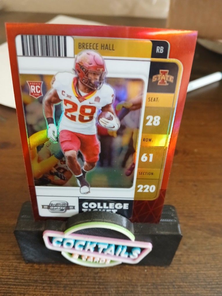 2022 Chronicles Contenders Optic Breece Hall Rookie /149 - Mint Red Prizm RC !
