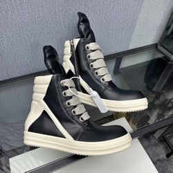 Rick Owens Jumbo Lace Geobasket Sneakers – Authentic – Clean 