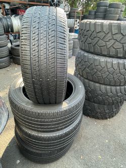 265/50/20 Bridgestone 265/50R20 set of 4 matching used tires in great condition 300$ for 4 tires plus tax. Mount available but not included. Wheel ali