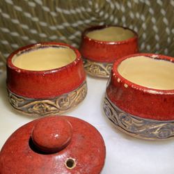 3 tea cups, Traditional oriental cups 