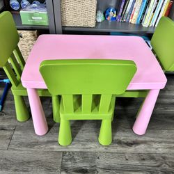 Free Kid’s Table And Chairs (Pending Pickup)