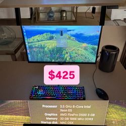 Mac Pro Sonoma 32gb 256ssd Xeon 3.5ghz With Monitor 32" LG + Elétric Desk 