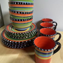 Gibson Elite Dinnerware Set + Citrus Grove Coop Bowls