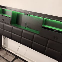 Queen Size Bed New LED Light