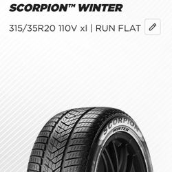 4 Staggered Pirelli Scorpion Run Flat Winter Tires (two tires are 315 two are 275)