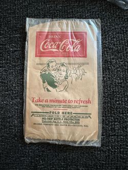 #88Vintage Coca-Cola No-Drip Bottle Protector Bag