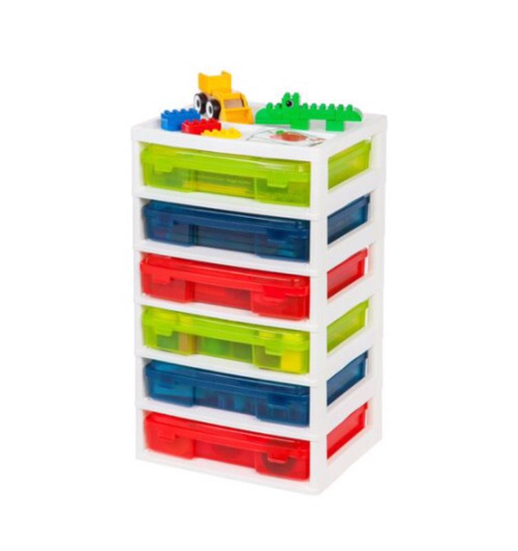 New IRIS 6-Case Activity Chest with Organizer Top, Assorted Colors