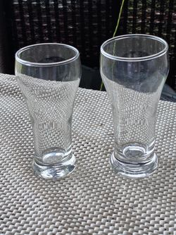 Set of 2 Vintage Federal Glass Pilsner Pub Glasses