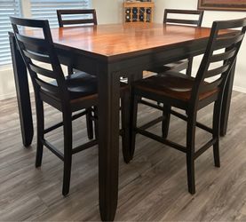 Cherry Wood two tone Dining Table