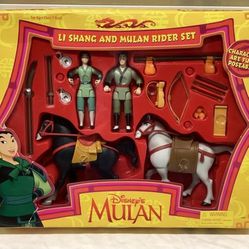 Mattel Disney's Mulan Li Shang and Mulan Rider Set: New Vintage 90's