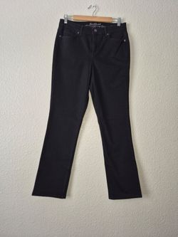 NWOT Gloria Vanderbilt Jeans Women's Size 6 Black Mid Rise Rail Straight