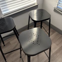 3 Crate & Barrel Bar Stools 