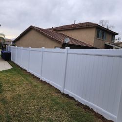 White Vinyl Fence 