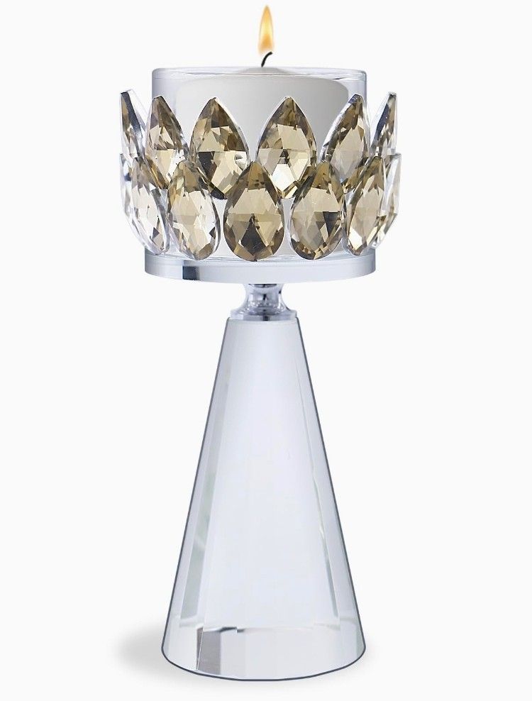 Brand New Superior quality Chic crystal (not glass) candle holder