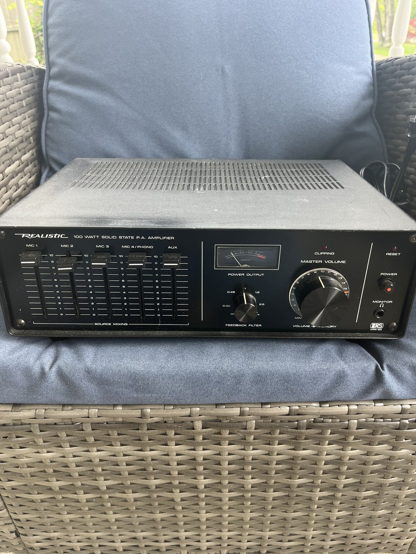 Realistic MPA-90 100 Watt Solid State PA Amplifer MODEL 32-2024A