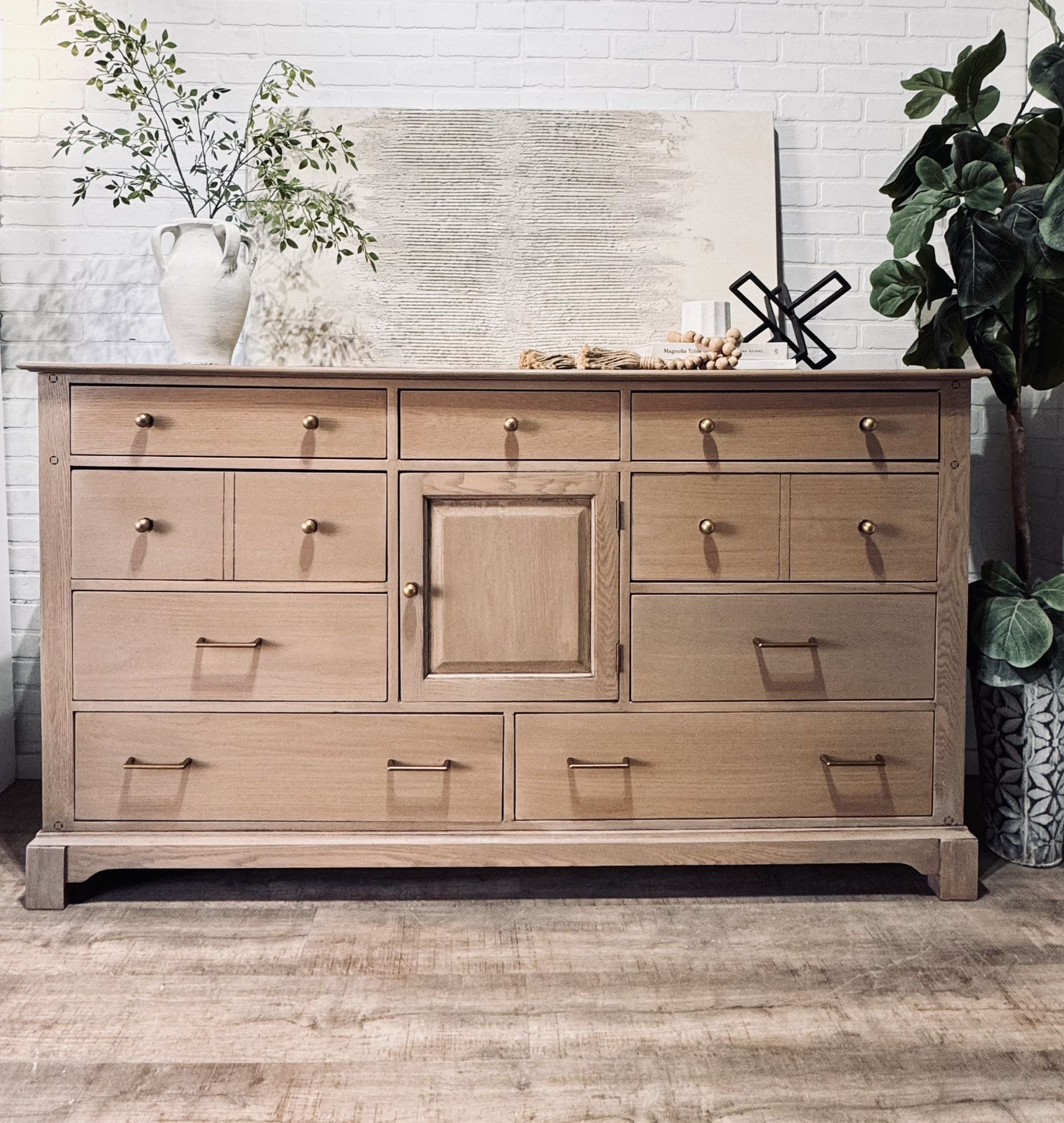 Vintage Large Sized Dresser 9 Drawer