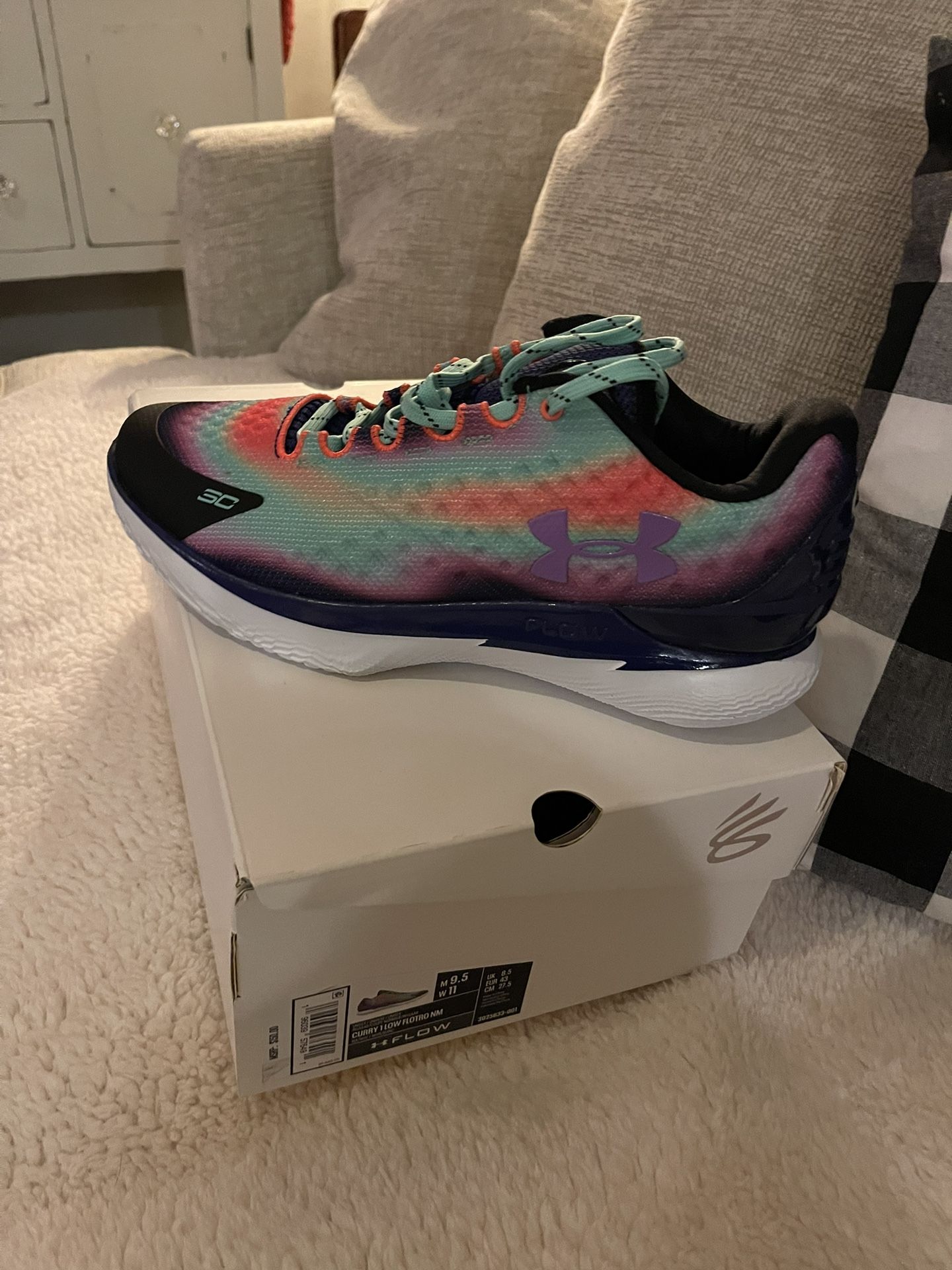Curry 1 Low Flotro . Size 9.5 Men’s 11 Women’s