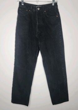 ZARA Women's Black Denim Button Down Casual Mom Jeans Size 4