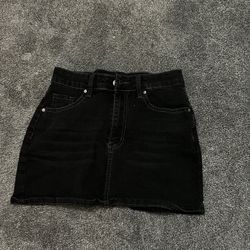 Black Denim Skirt 