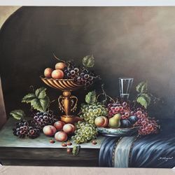 Geniune Oil Painting Signed 36x48 