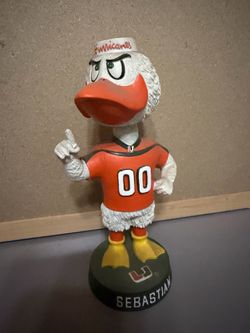 Vintage Sebastian Mascot University Miami Hurricanes Bobblehead