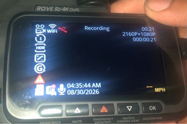 ROVE R2-4K DUAL Dash Cam Front Car Camera w/ Suction Mount