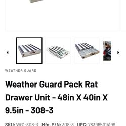 Weather Guard Pack Rat Drawer Unit - 48in X 40in X 9.5in 
