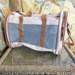 Whisker City® Tan Plaid Soft-Sided Cat Carrier