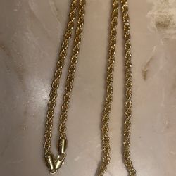 24k gold rope chain