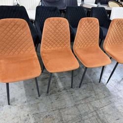 Set of 4 Velvet Dining Chairs