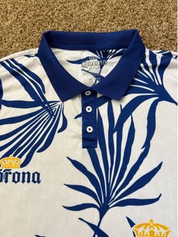 Corona Extra Palm Frond Print Golf Polo Shirt Mens Size 2XL