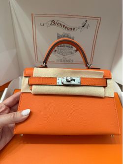 Hermes mini Kelly II orange