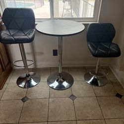 Bar Table & Chairs Set Of 3