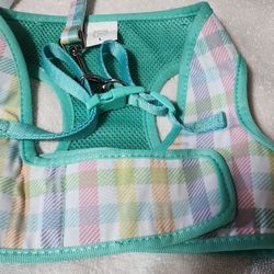 Dog Harness With Leash,  New Dize Large Was A Bit To Big For My Pugs